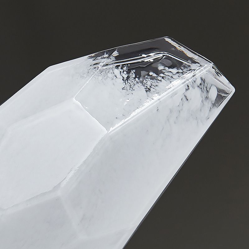 Frosted Glass Gem Pendant Lighting Postmodern Gold Finish Chandelier for Living Room