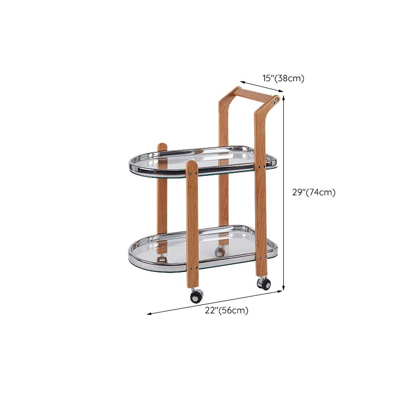 Contemporary Glass Top End Slide Table Geometric 4 Legs Side Table