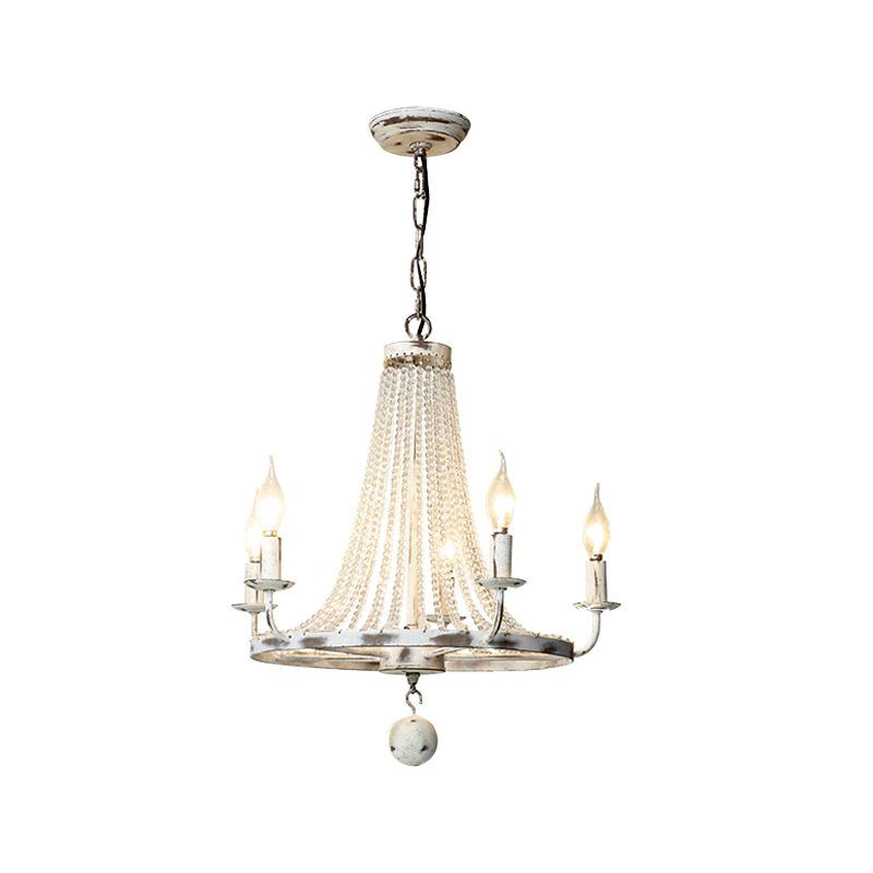 Lampadario del soffitto di candele bianco in difficoltà Crystal 5/6/8.