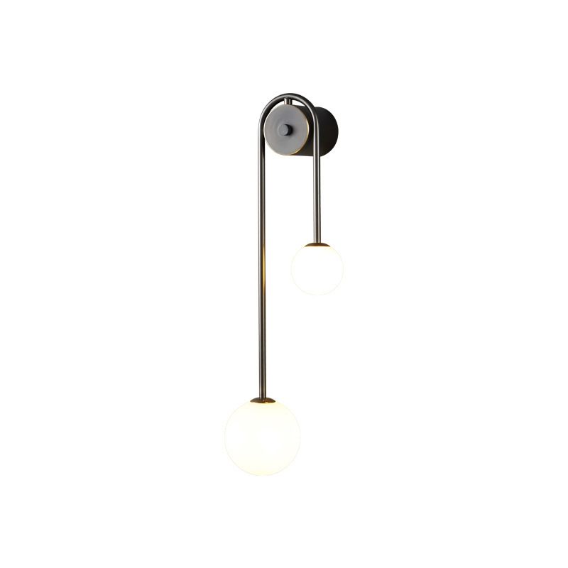 Industrial Wall Light Glass Ball Shade Wall Light Sconce for Living Room