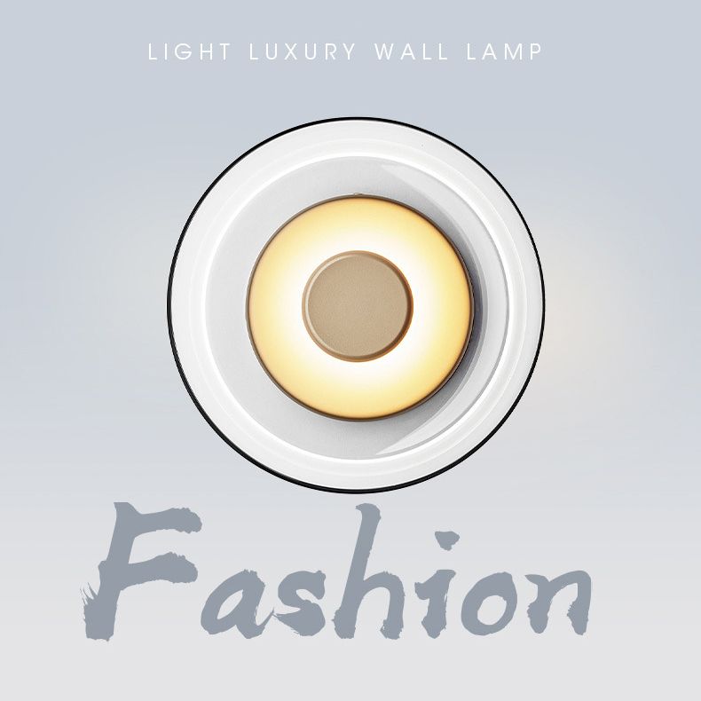 Lámpara en forma de tazón lámpara de estilo simple letrero de oro led montado en la pared montada de pared de oro