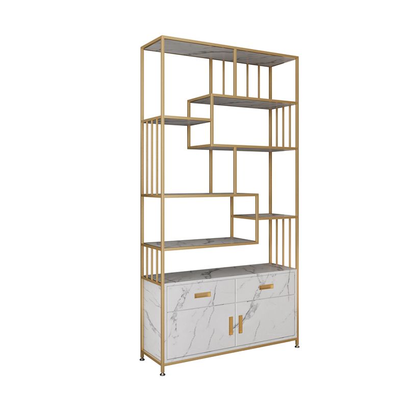 Glam Shelf Bookcase Open Back Metal Book Shelf for Study Room