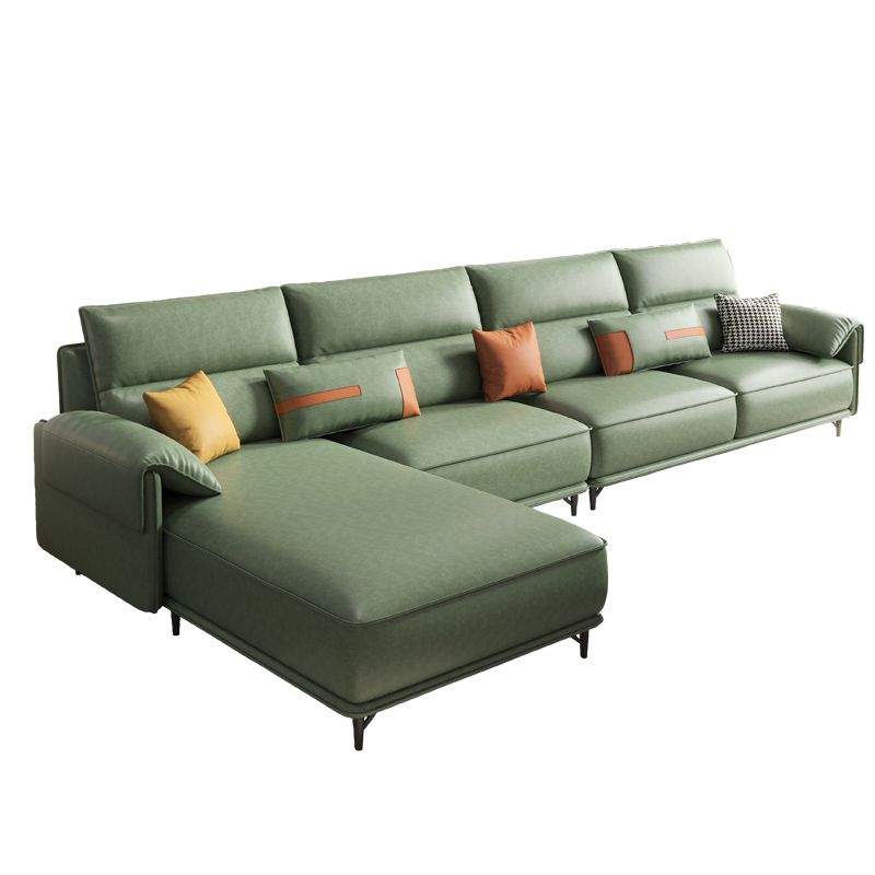 Pillow Top Arm Pillowed Back Cushions L-Shape Sectional Sofa with Chaise