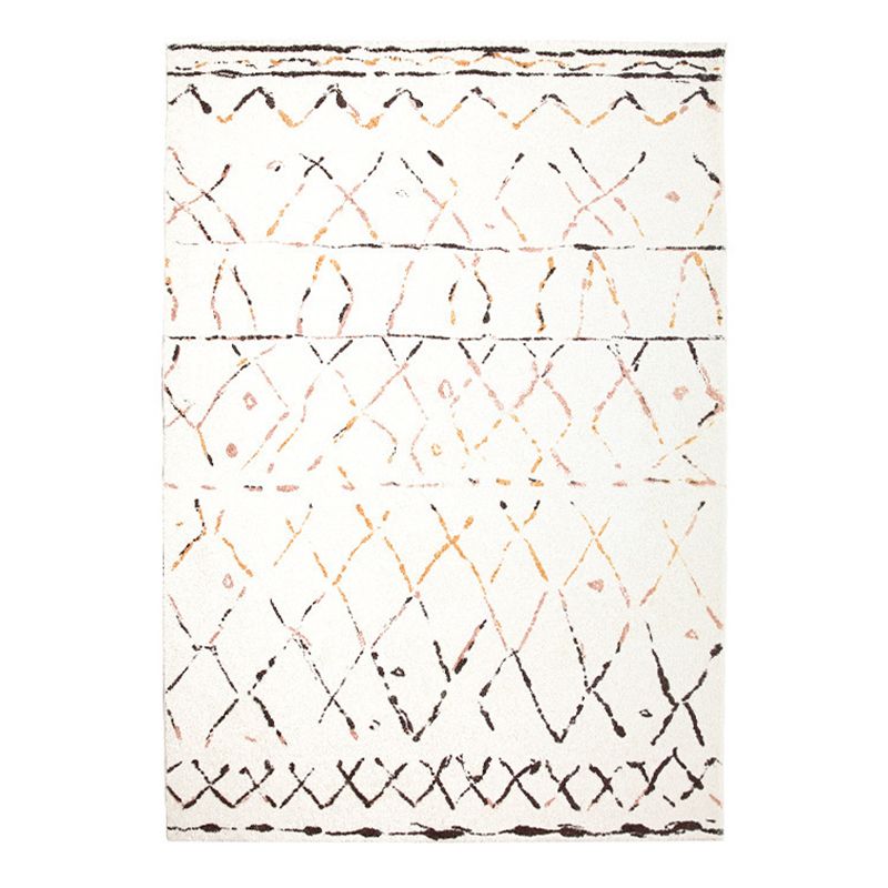 Beige moderner Teppich Polyester Muster Innenblatt Teppich Resistent Teppich für Wohnzimmer