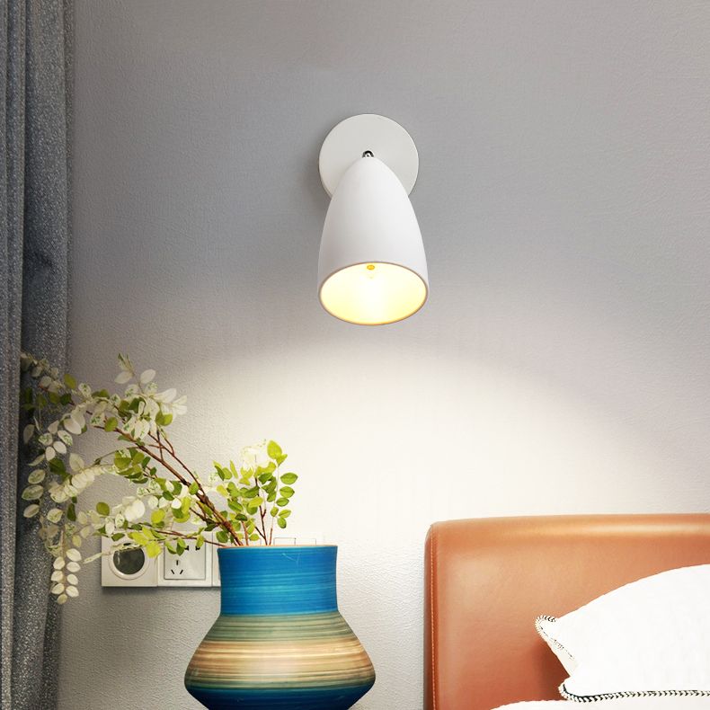 Contemporary Style Conical Wall Mounted Light Metal Bedroom Wall Mounted Lighting