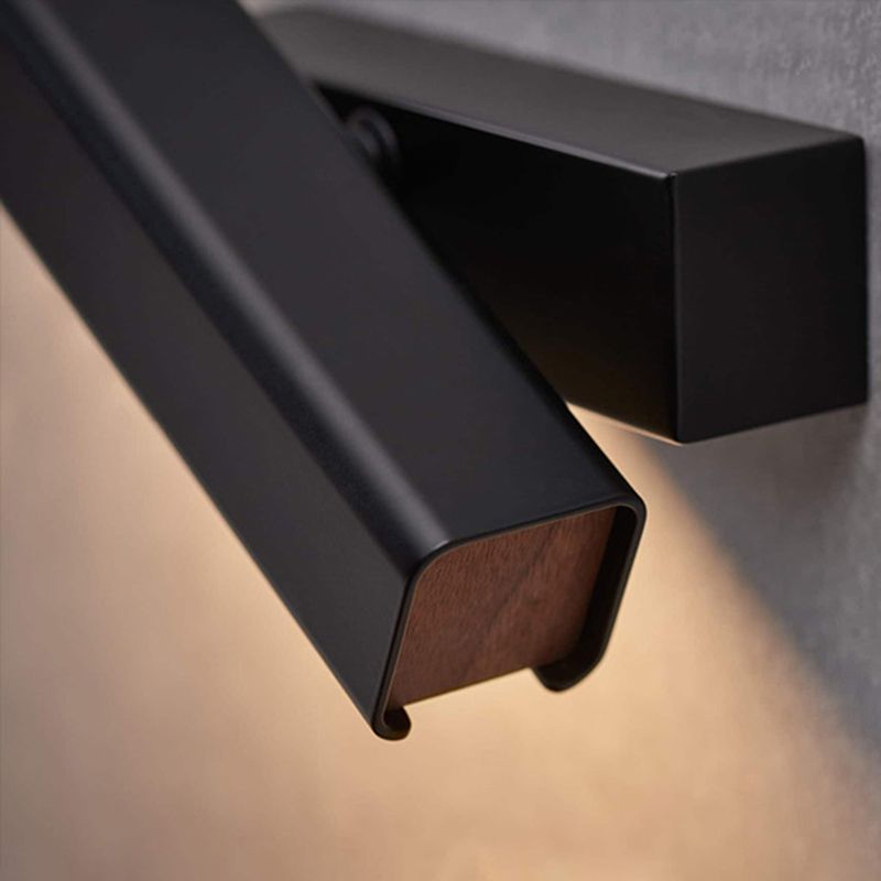 Lámpara de pared geométrica de hierro lacado de pared LED moderno de moda con sombra acrílica