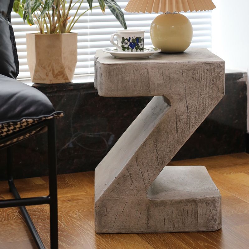 Concrete Free-Form End Table No Distressing Living Room Side Table