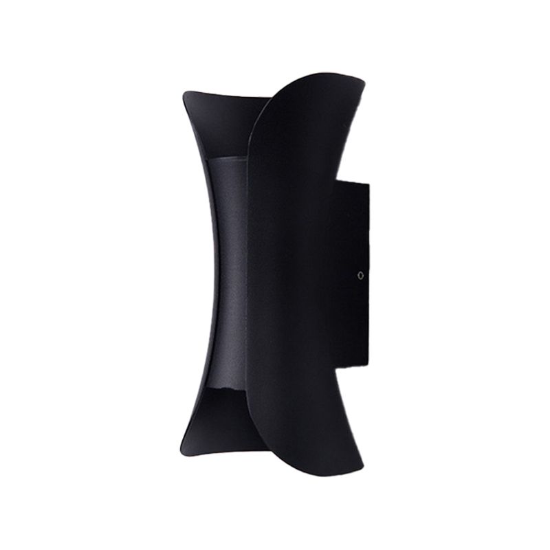 Curl Shape Wall Light Modern Style Metal 2 Lights Sconce for Living Room