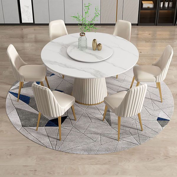 Modern Dinning Table with White Marble Round Dining Table for Kitchen