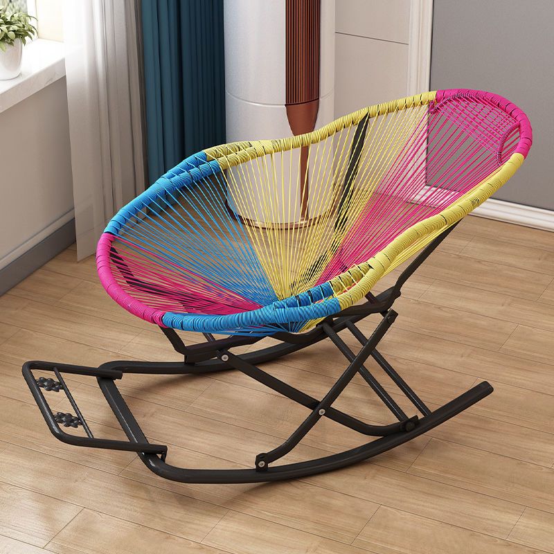 Simple Style Iron Base Balcony Lazy Chair Leisure Rocking Chair