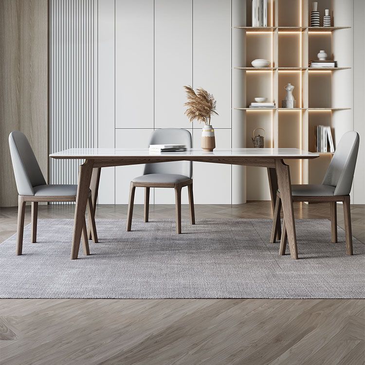 Modern Rectangle Wood Dining Table Set 1/4/5/7 Pieces Dining Set for Home Use