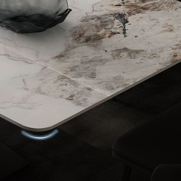 Medieval Modern Stone Dinette Table Rectangle Table for Dining Room
