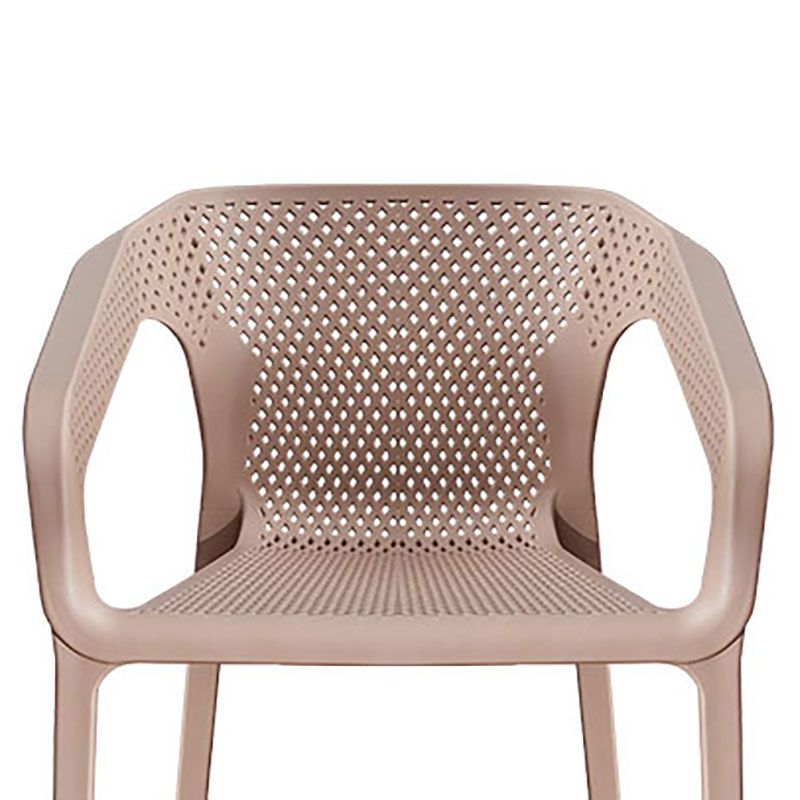 Contemporary Stackable Chair Dining Kitchen Arm Chairs with Plastic Legs