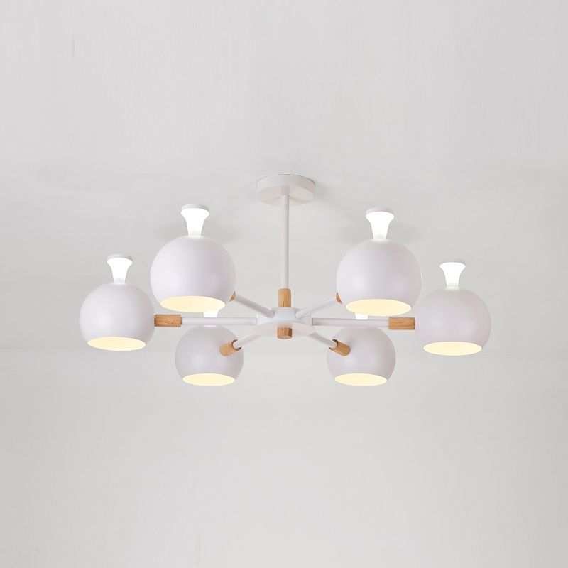 Multi Light Spherical Branch Hanging Light Modern Style Metal Hanging Lighting for Bedroom