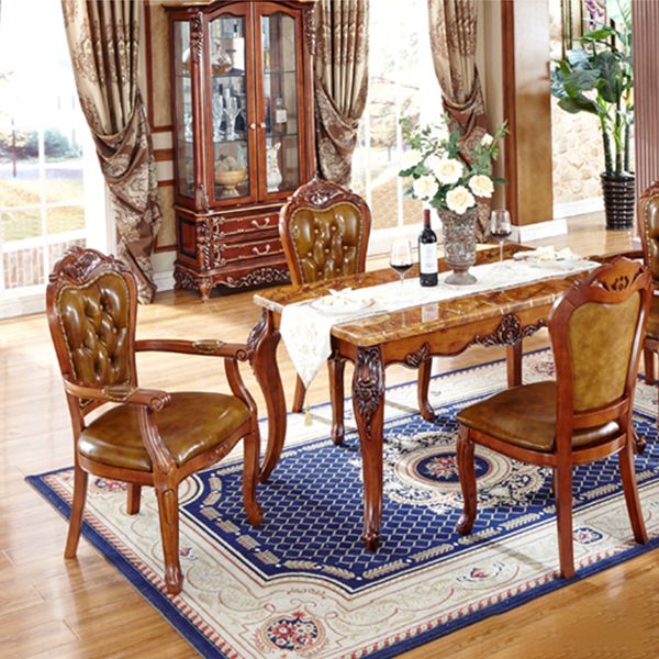 Scandinavian Style Oak Wood Chair Kitchen Dining Solid Back Arm Chairs