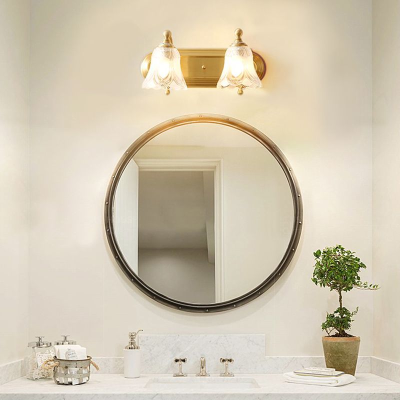 Vintage Simplicity Bell Vanity Gince Lights Grosted Glass Wall Mount luminaire pour salle de bain