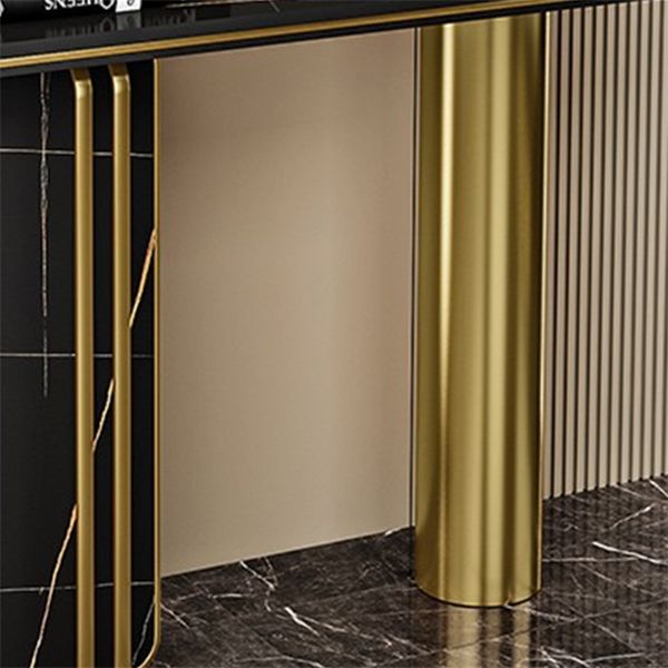 Modern Accent Table Marble Console Table with 1 Shelf for Hall , 33.46 Inch Tall