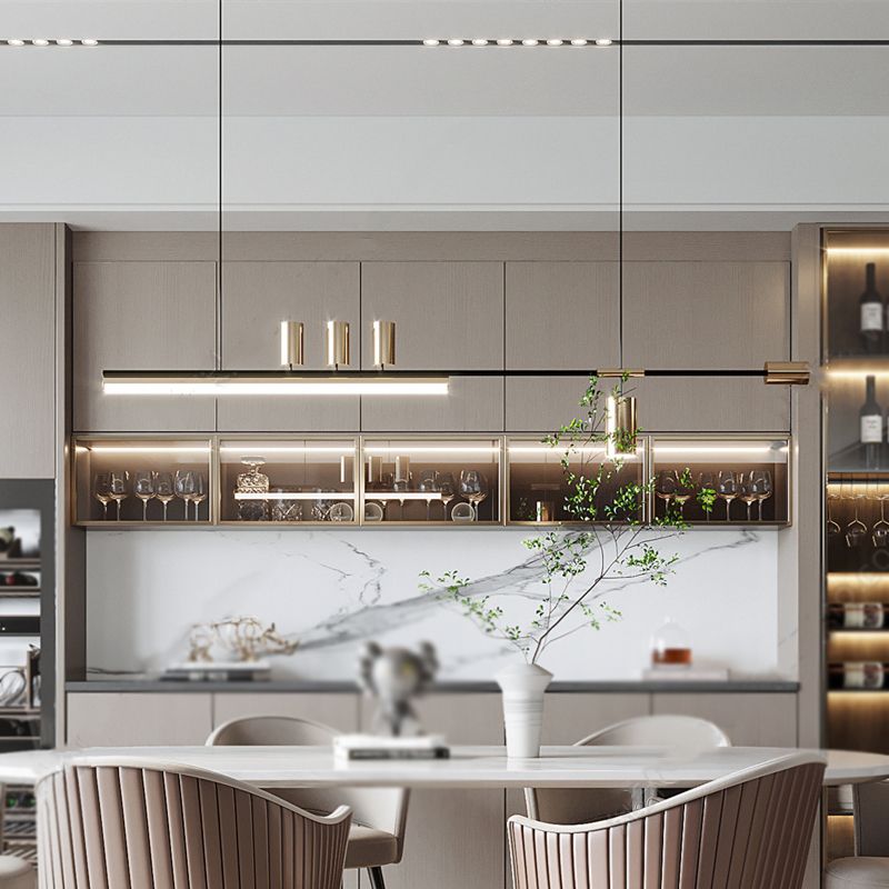 Modern LED Island Fixture Metal Ceiling Pendant Light for Kitchen