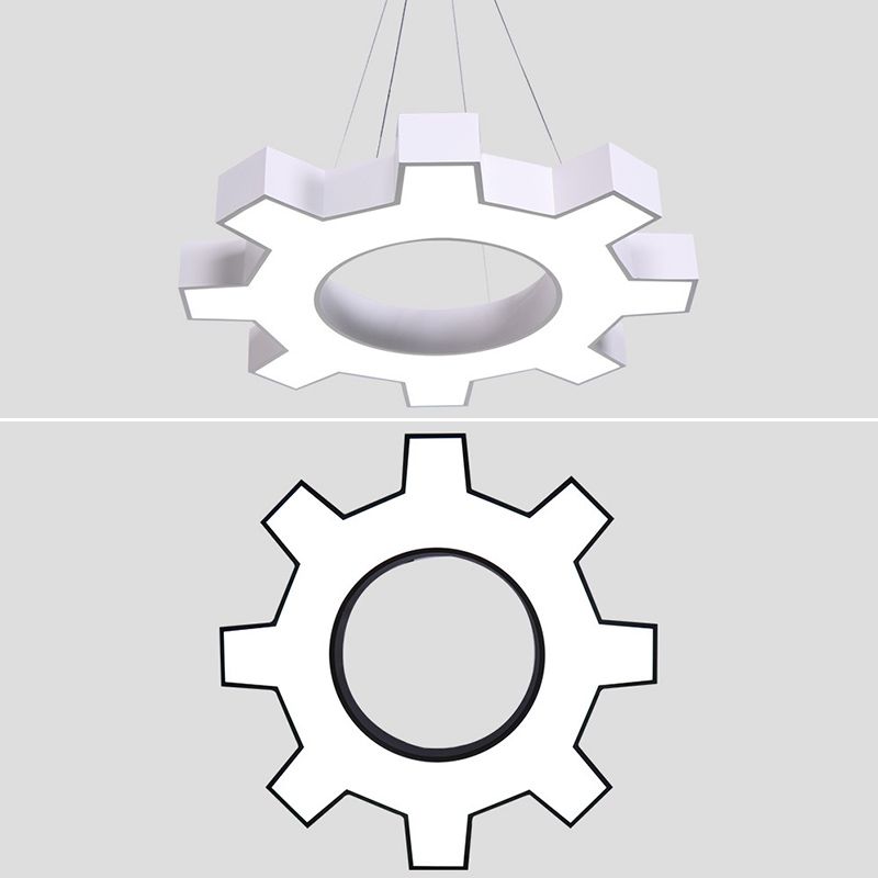Luce a sospensione in palestra a forma di ingranaggio Acrilista Acrilista LED Apparecchi di illuminazione a soffitto