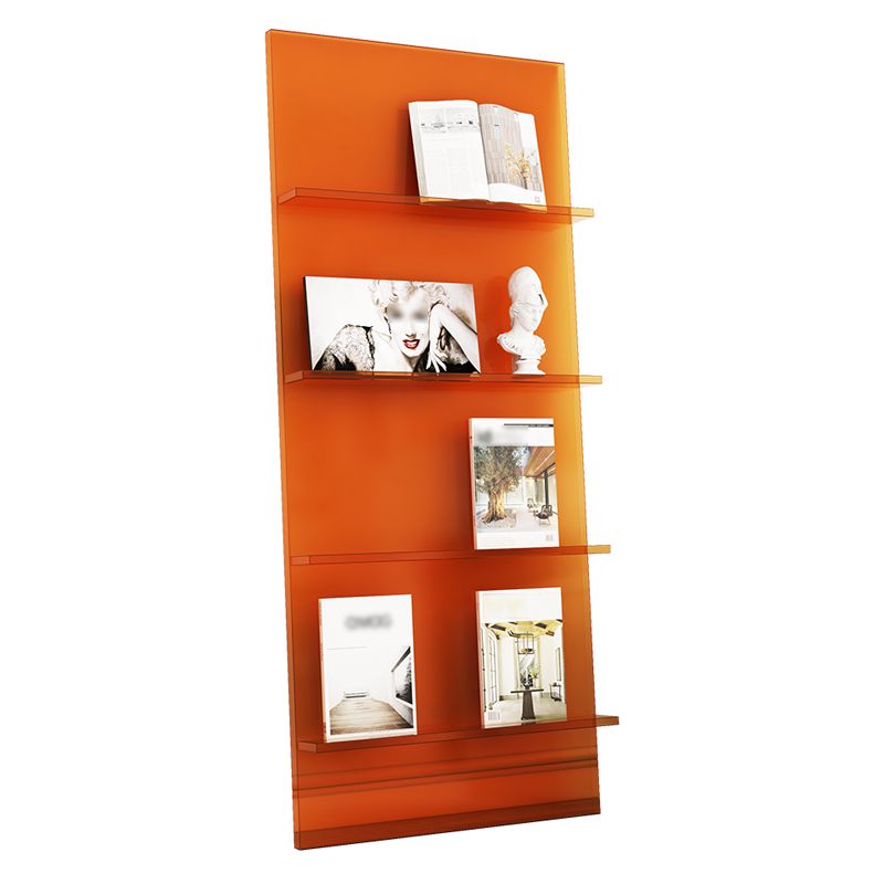 Scandinavian Closed Back Etagere Bookshelf Acrylic Vertical Bookshelf for Living Room