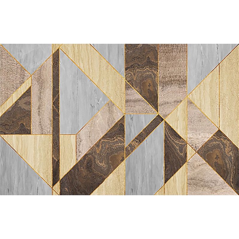 Simple Geometries Mural for Living Room Bedroom Wall Decor in Grey and Yellow, Made to Measure