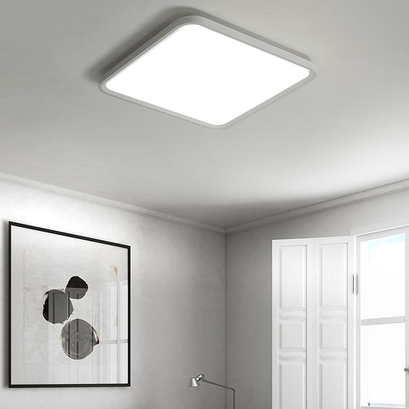 Lámparas de techo de montaje empotrado de aluminio Simplicity con iluminación empotrada cuadrada