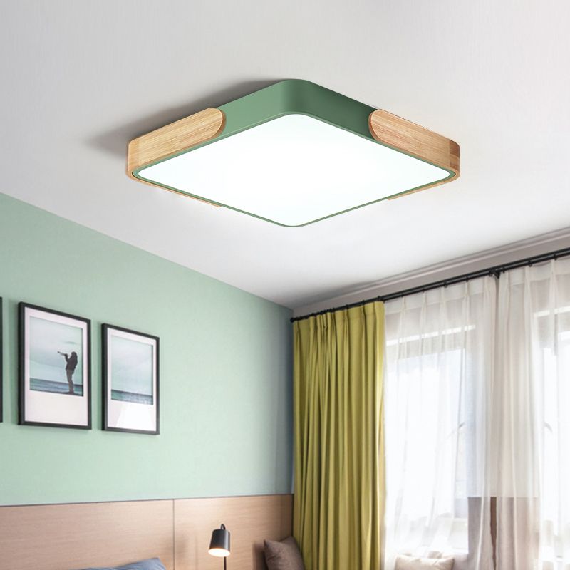 Modern Geometry Shape LED Ceiling Lamp Iron 1 Light Flush Mount Fixture for Living Room