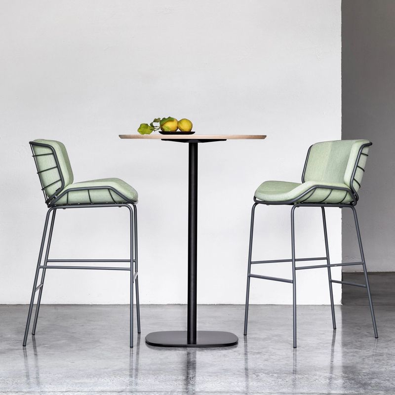 Modern Round Bar Table Set 1/2/3 Pcs Matte Finish Bar Height Set