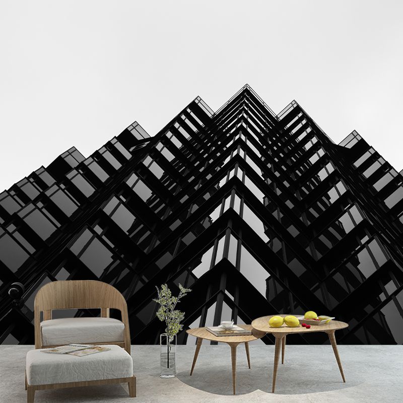 City Building Wallpaper Mural Decal Customized Modern Wall Covering for Meeting Room