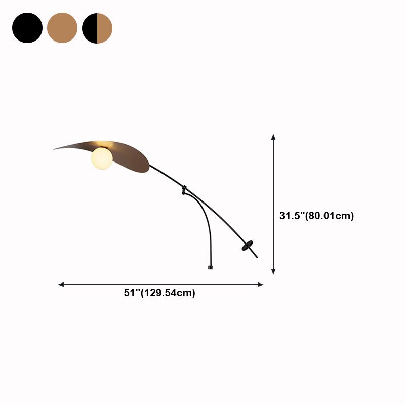 Nordic Style Metal Wall Sconce Adjustable Hat Shape Wall Light for Living Room