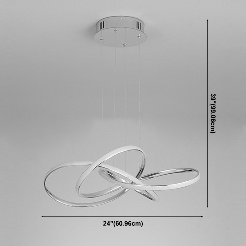 Luces de techo colgantes de metal modernas Candelera colgante lineal para sala de estar