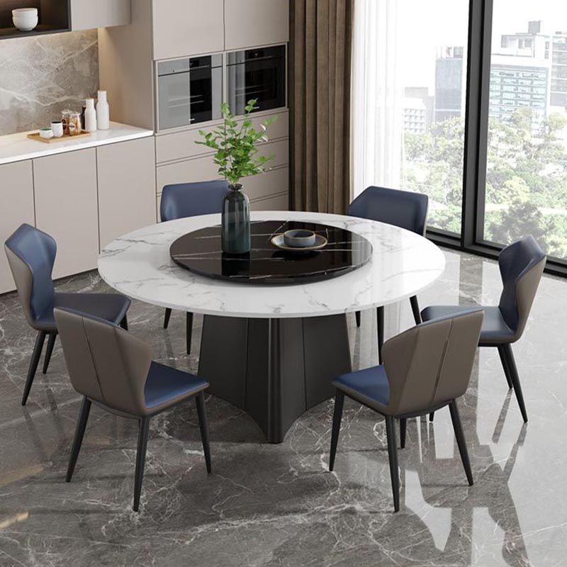 Modern Dining Set Stone 1/4/9 Pieces Dining Turntable Furniture for Home