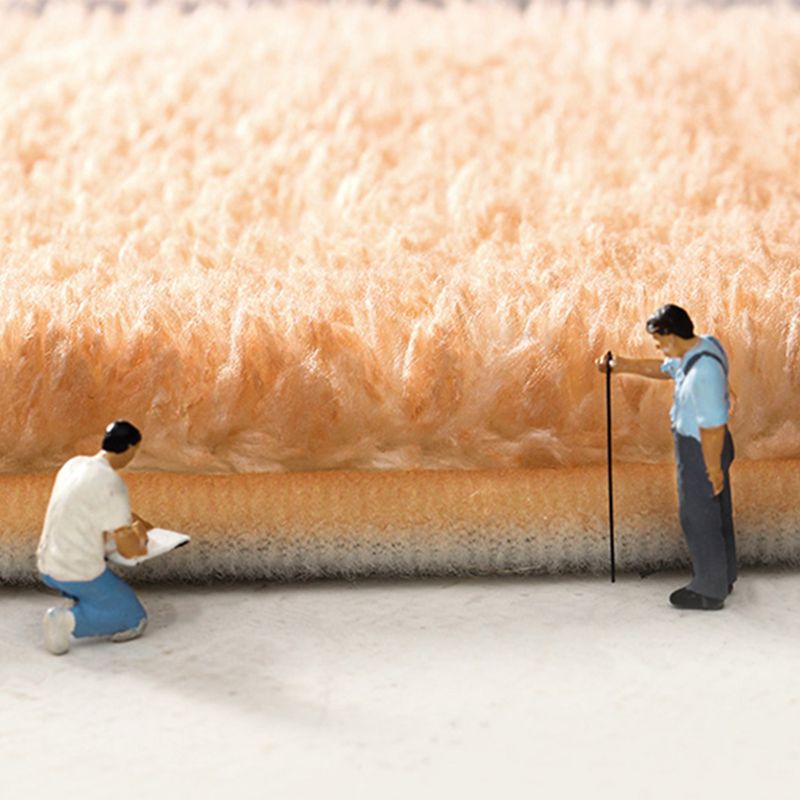 Dark Green Modern Rug Polyester Leaves Rug Non-Slip Backing Rug for Living Room