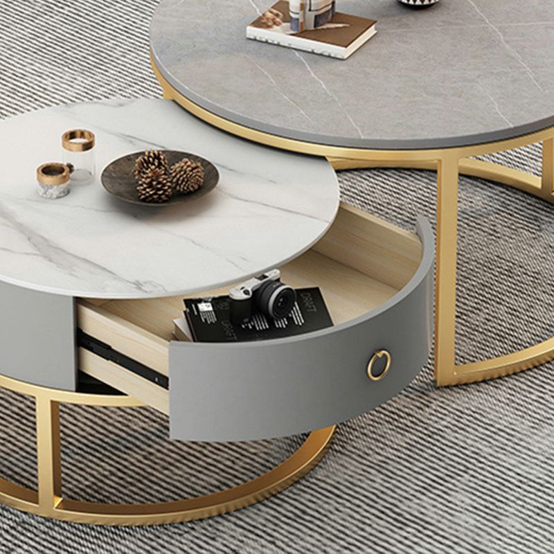 Slate Top Coffee Cocktail Table Frame Coffee or End Table with Drawe
