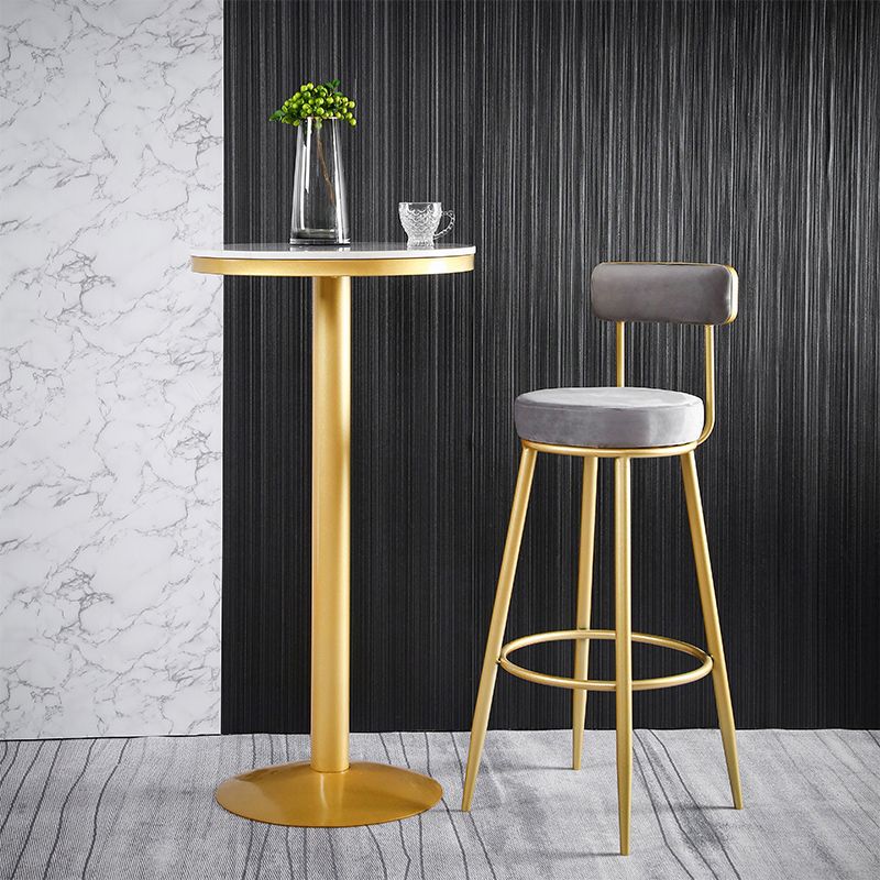 Glam 1/2/3 Pieces Round Bar Table Set Fixed Table Counter Set for Dining Room