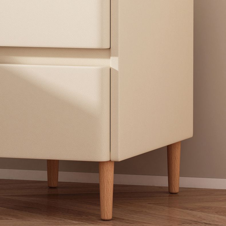 19.7" H Wooden Nightstand 2 Drawers Slate Top Kids Nightstand