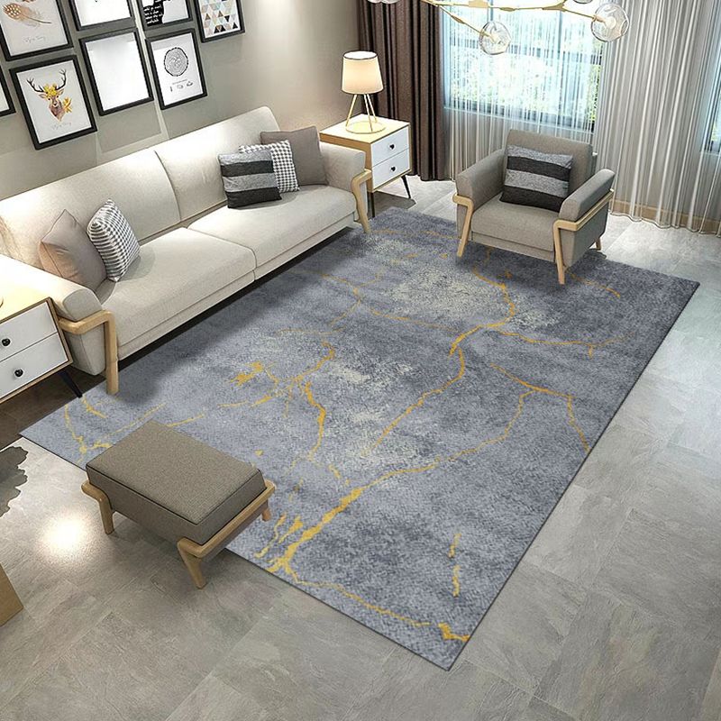 Luxury Living Room Rug Multi Color Geometric Area Rug Polypropylene Easy Care Machine Washable Carpet