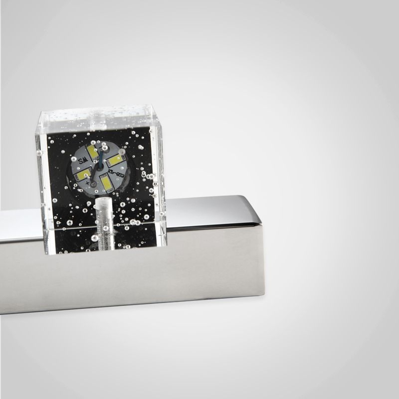 Modern Style Square Wall Mounted Lamps Crystal Multi Lights Led Vanity Light Bar