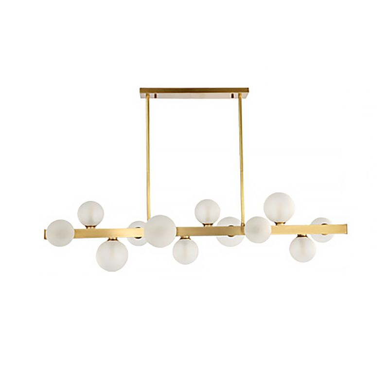 Luce a sospensione in vetro sereno sferico Light a sospensione tradizionale tradizionale 7/12 Luci da pranzo Isola Isola Aione in oro