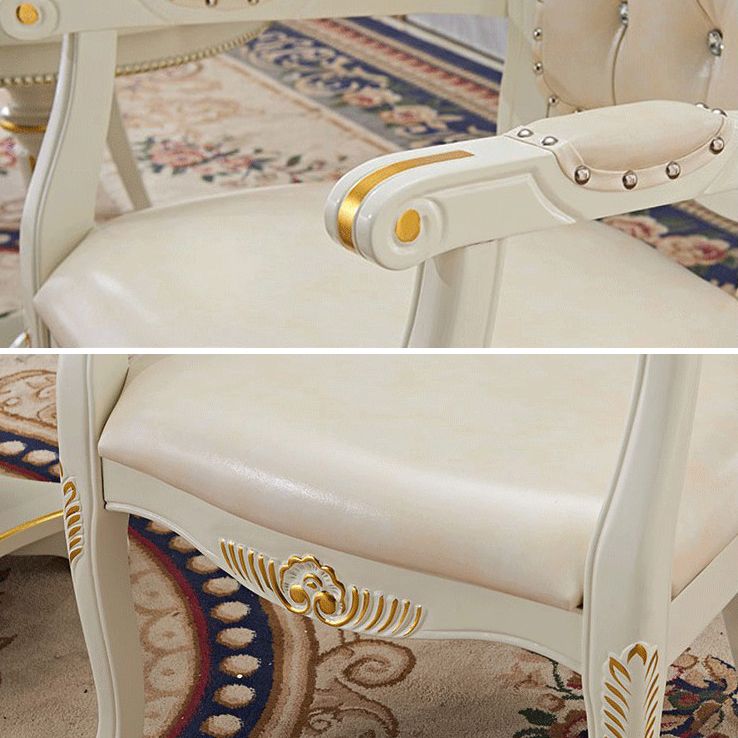 Victorian Style Solid Wood Dining Room Armchair King Louis Back Side Chair for Home Use