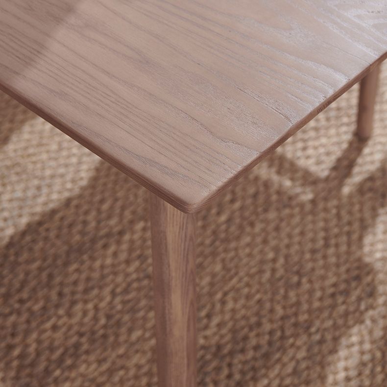 Rectangle Ash Wood Table in Nature/Walnut Modern Dining Table with 4 Legs for Restaurant
