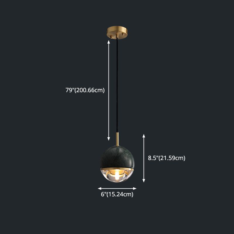 Noordse bolvormige hanger verlichtingsarmatuur stenen slaapkamer plafond hanglampje