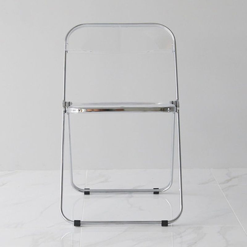Chaise latérale pliante ouverte en plastique de style industriel