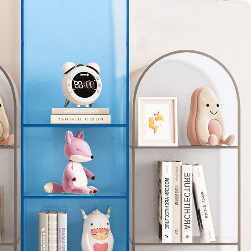 Modern Style Bookshelf Closed Back Standard Acrylic Bookcase with Shelves