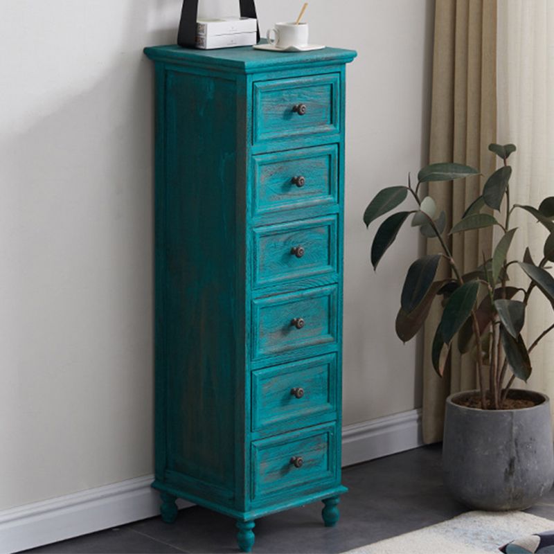 Solid Wood Accent Chest with Drawers 13.77" Wide Chest with Bun Feet