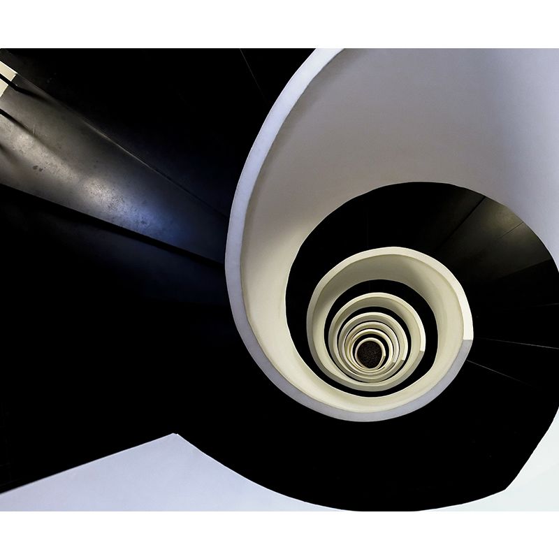 Modern Whirling Pattern Wall Mural Black and White Bedroom Wall Decor, Made to Measure