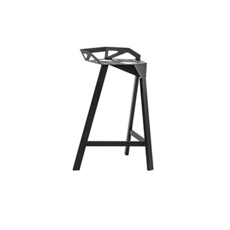Industrial Low Back Counter Stools Metal Counter Height Stools for Home Use