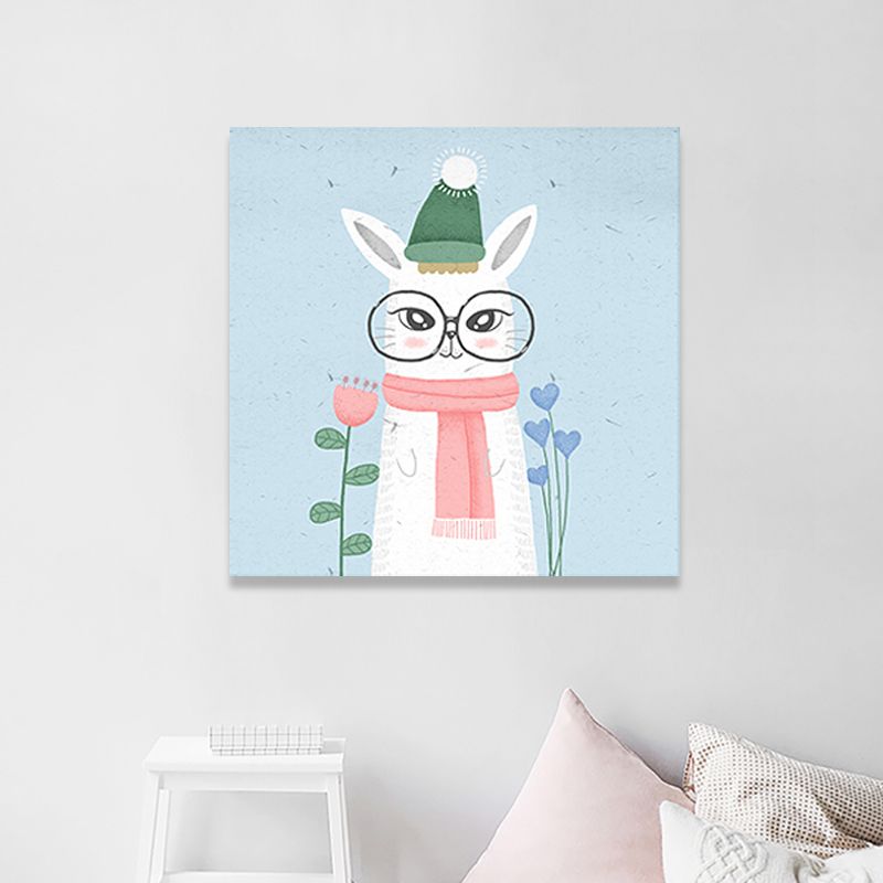 Cute Bear Wall Art Print for Childrens Bedroom, Pastel Color, Multiple Size Options