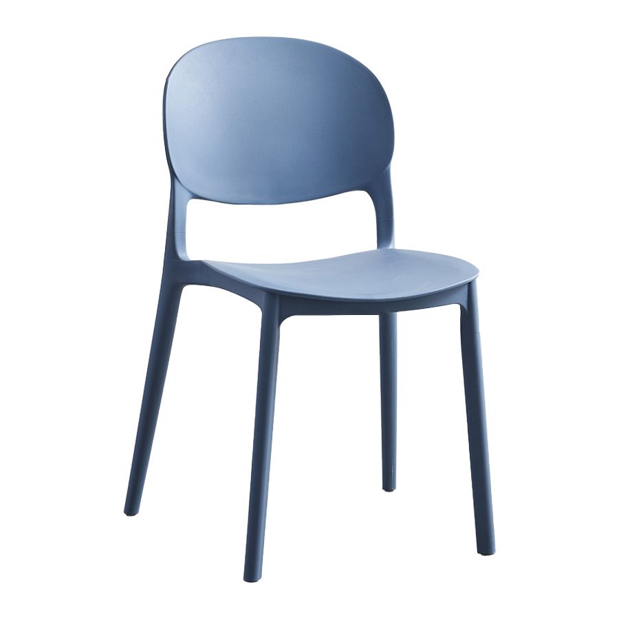 Stapelbare armloze eetkamerstoelen plastic open achterkant stoel (set van 4)