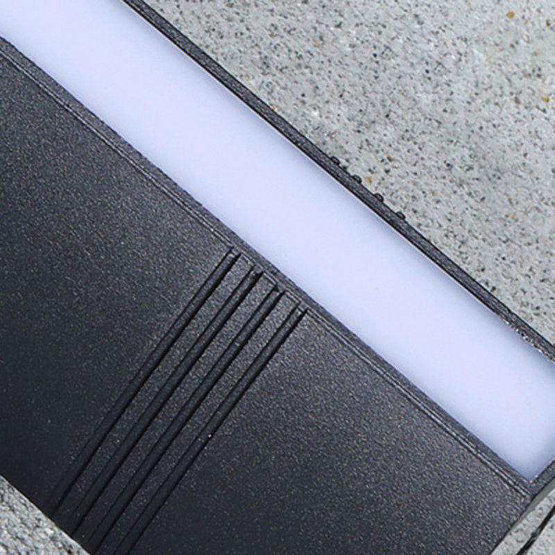 Modern Wall Sconce 1 illuminazione nero in alluminio nero illuminazione montata per giardino